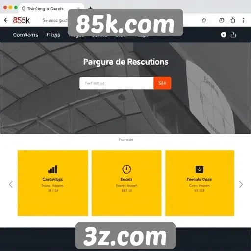 Análise da interface do usuário no 85k.com